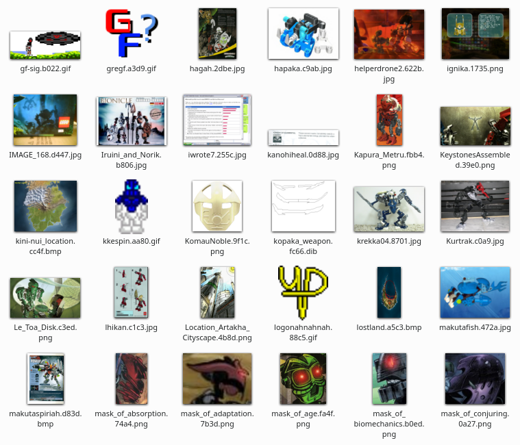 A directory of archived images.